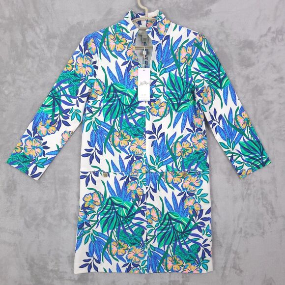 Lilly Pulitzer Dresses & Skirts - Lilly Pulitzer Rosie Dress Womens XS Golden Hour Glam Floral Hawaiian NEW